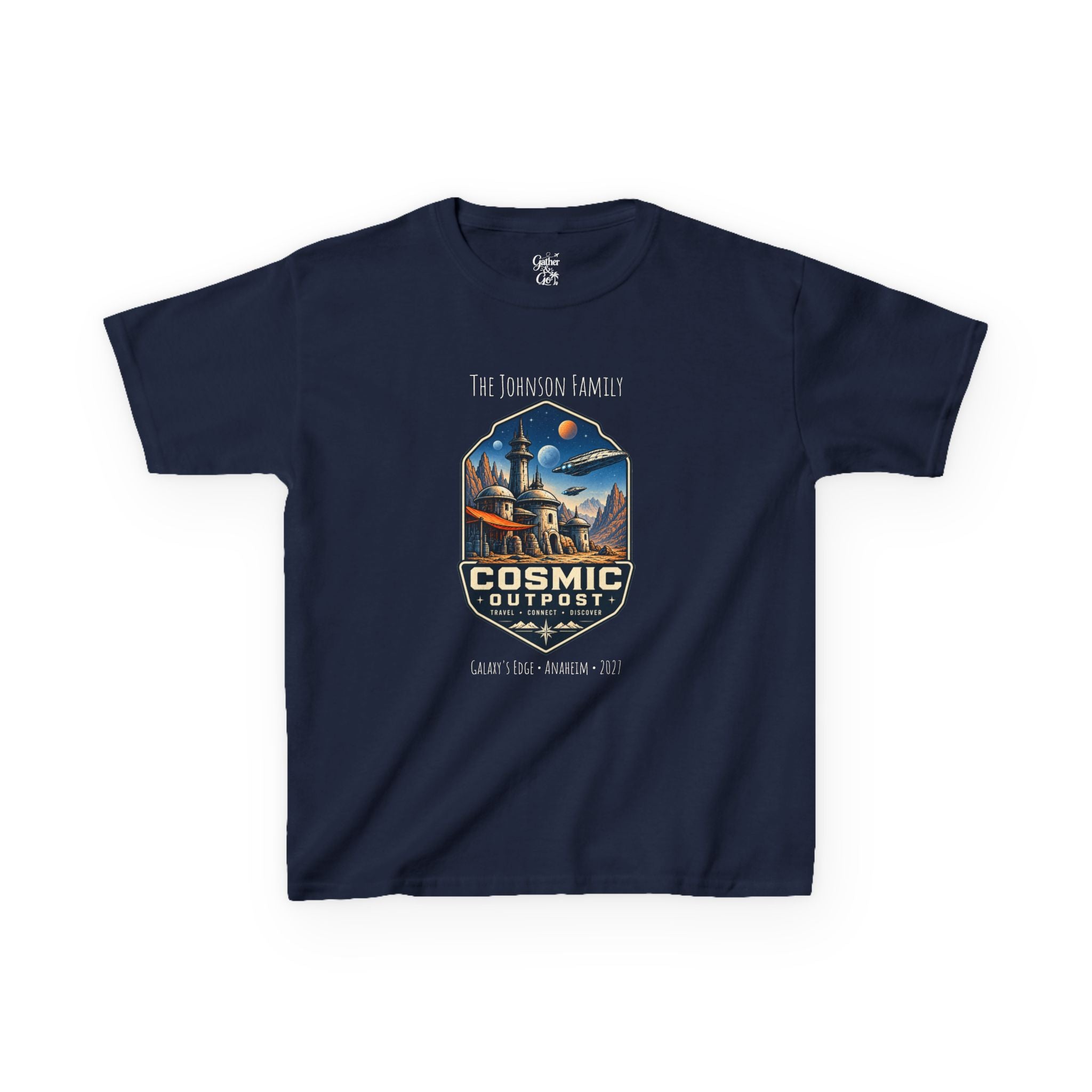 Cosmic Outpost Space Adventure Park Kids Tee