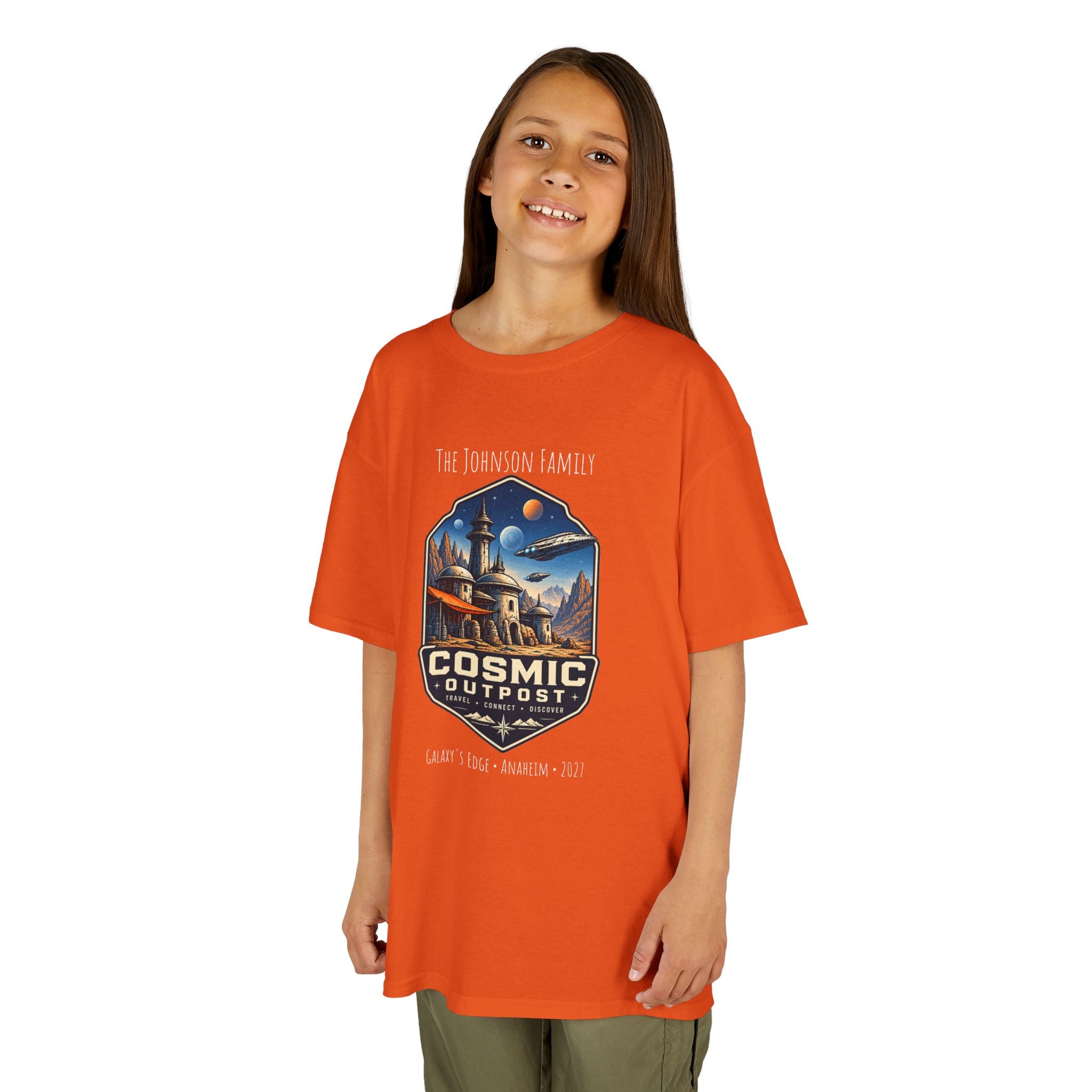 Cosmic Outpost Space Adventure Park Kids Tee