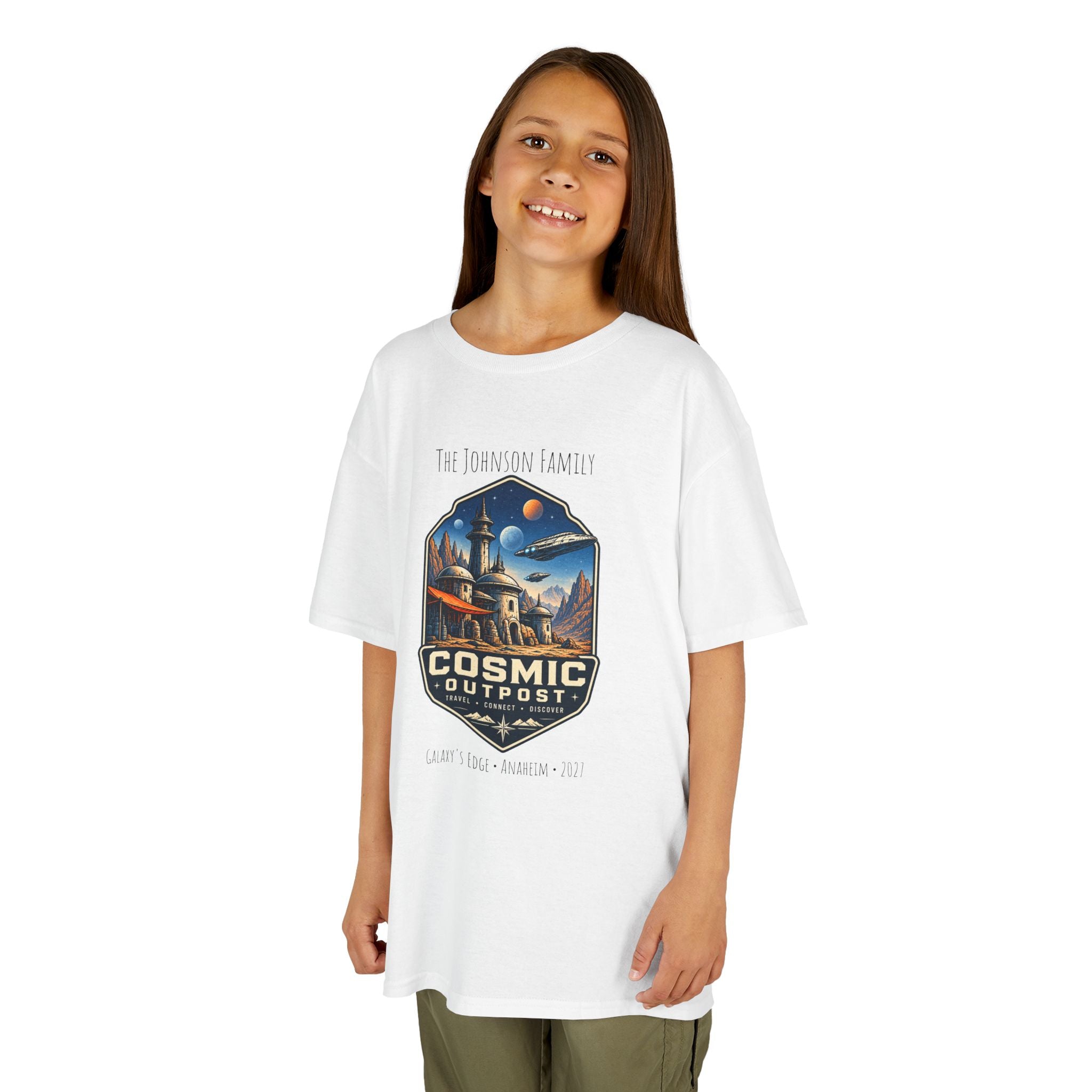 Cosmic Outpost Space Adventure Park Kids Tee