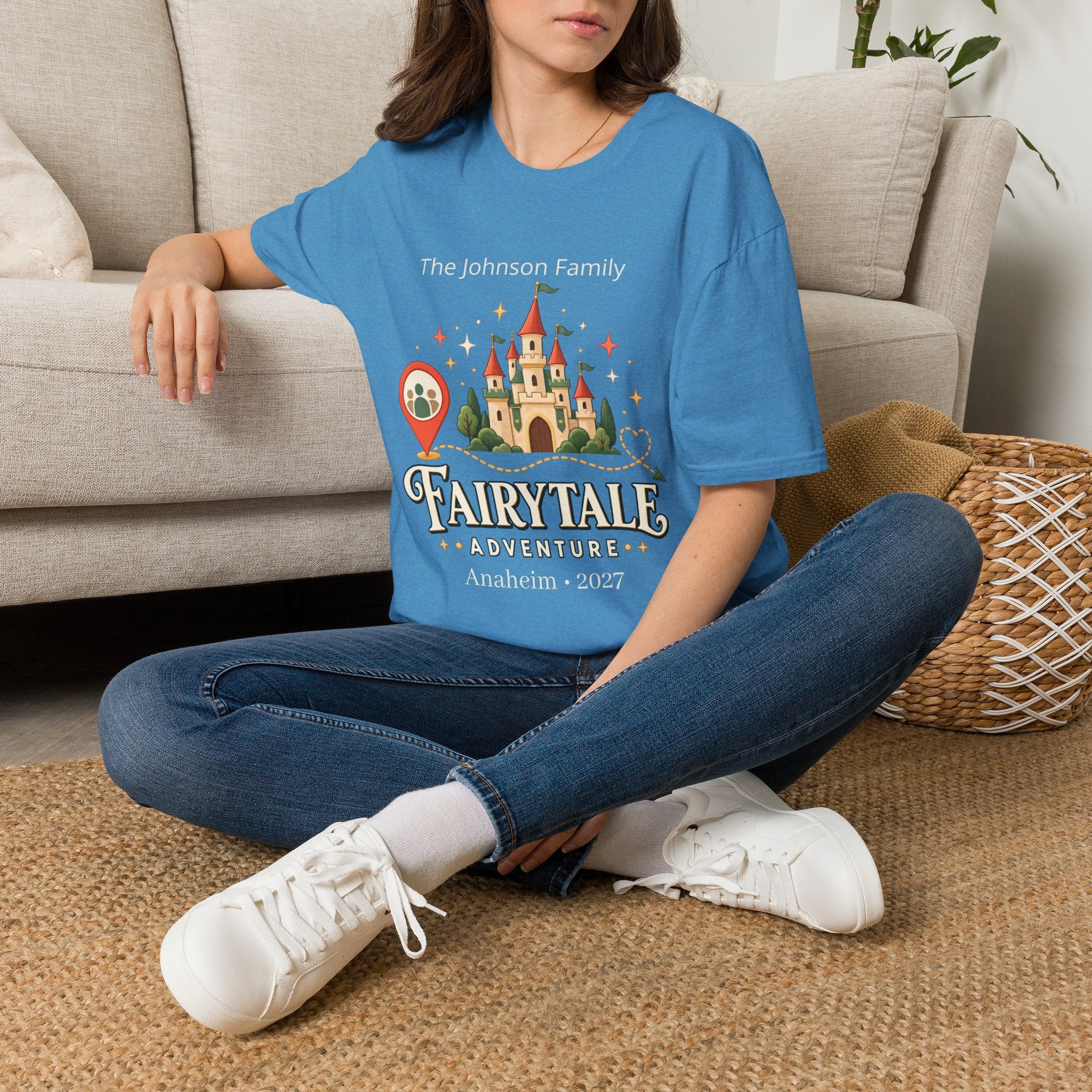 Custom Fairytale Adventure Tee (coral)