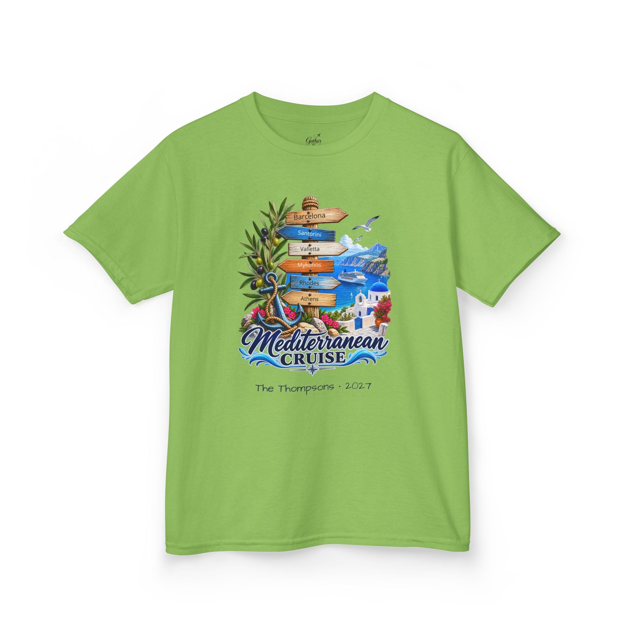Mediterranean Cruise Ports of Call Kids Tee