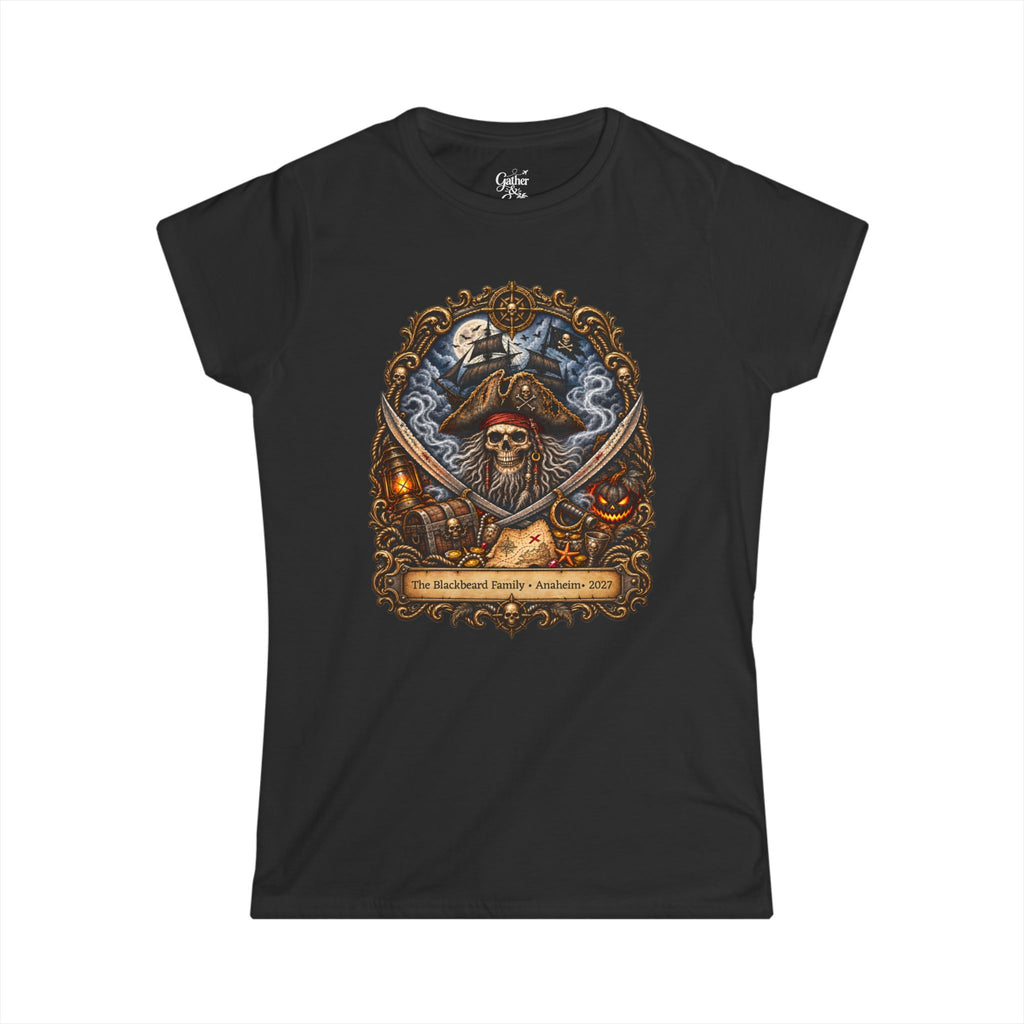Halloween Ghostly Pirate Davy Jones - Ladies Tee