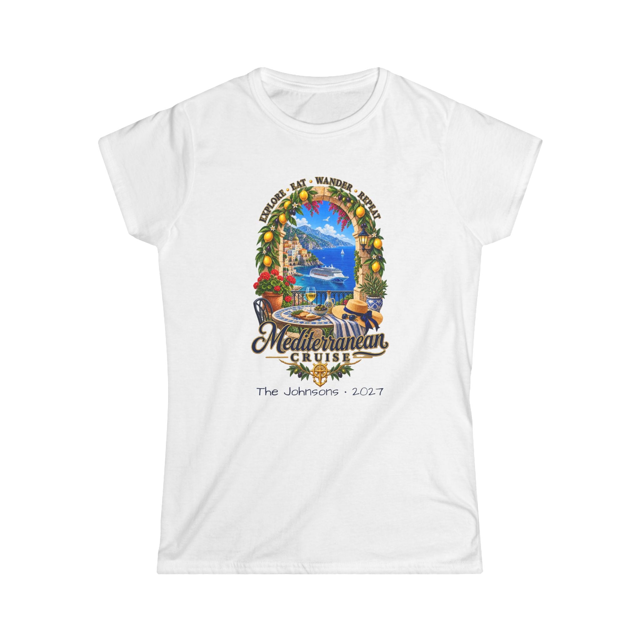 Mediterranean Cruise Explore Ladies Tee