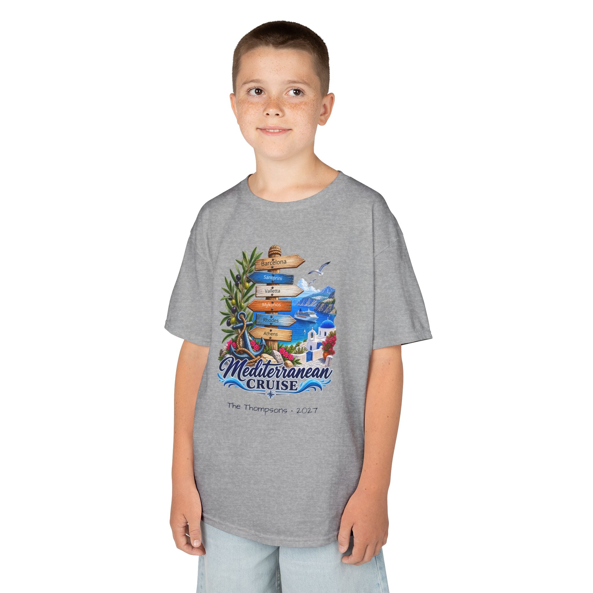 Mediterranean Cruise Ports of Call Kids Tee
