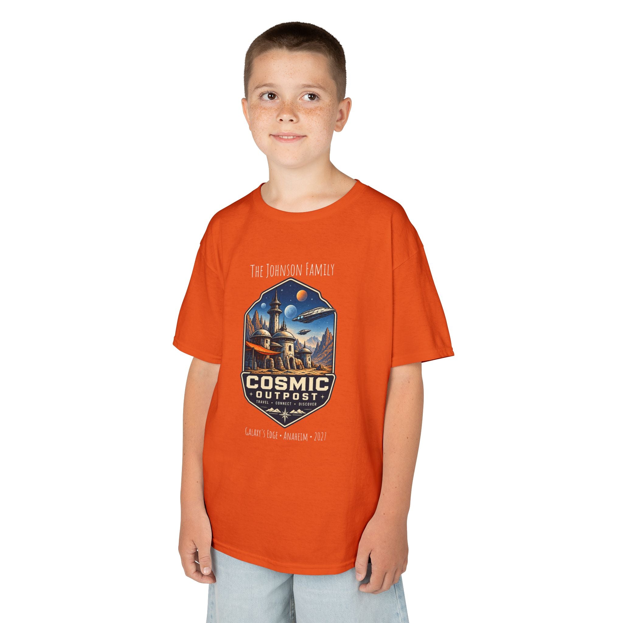 Cosmic Outpost Space Adventure Park Kids Tee