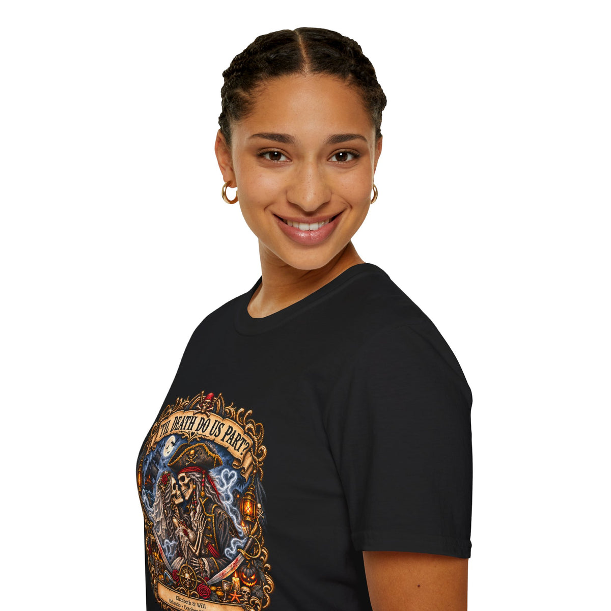 Ghostly Pirate Halloween Honeymoon 'Til Death - Unisex Tee
