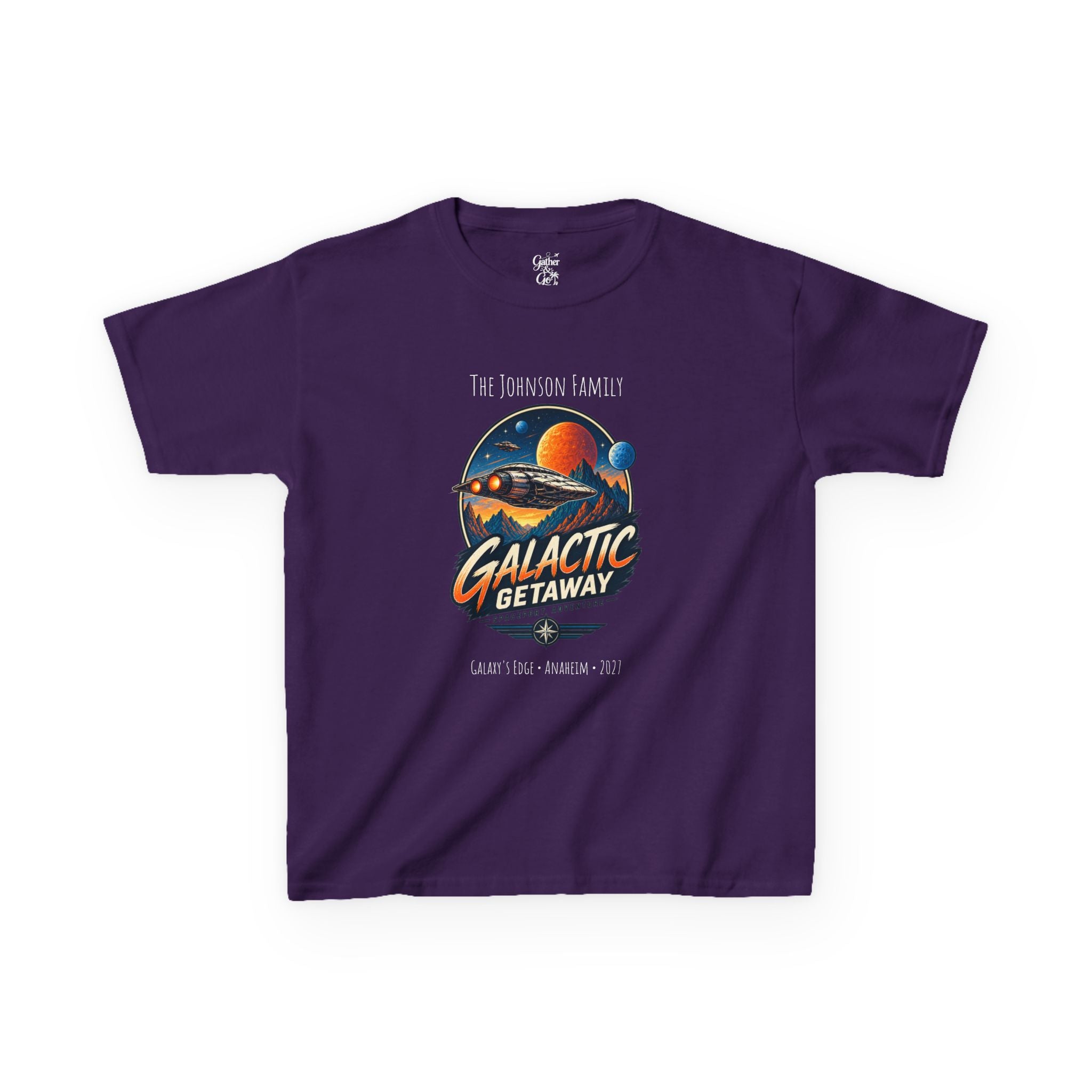 Galactic Getaway Space Adventure Park Kids Tee