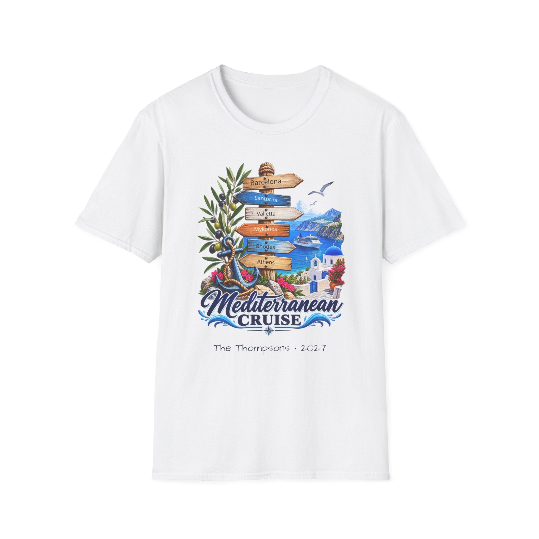 Mediterranean Cruise Ports of Call Tee