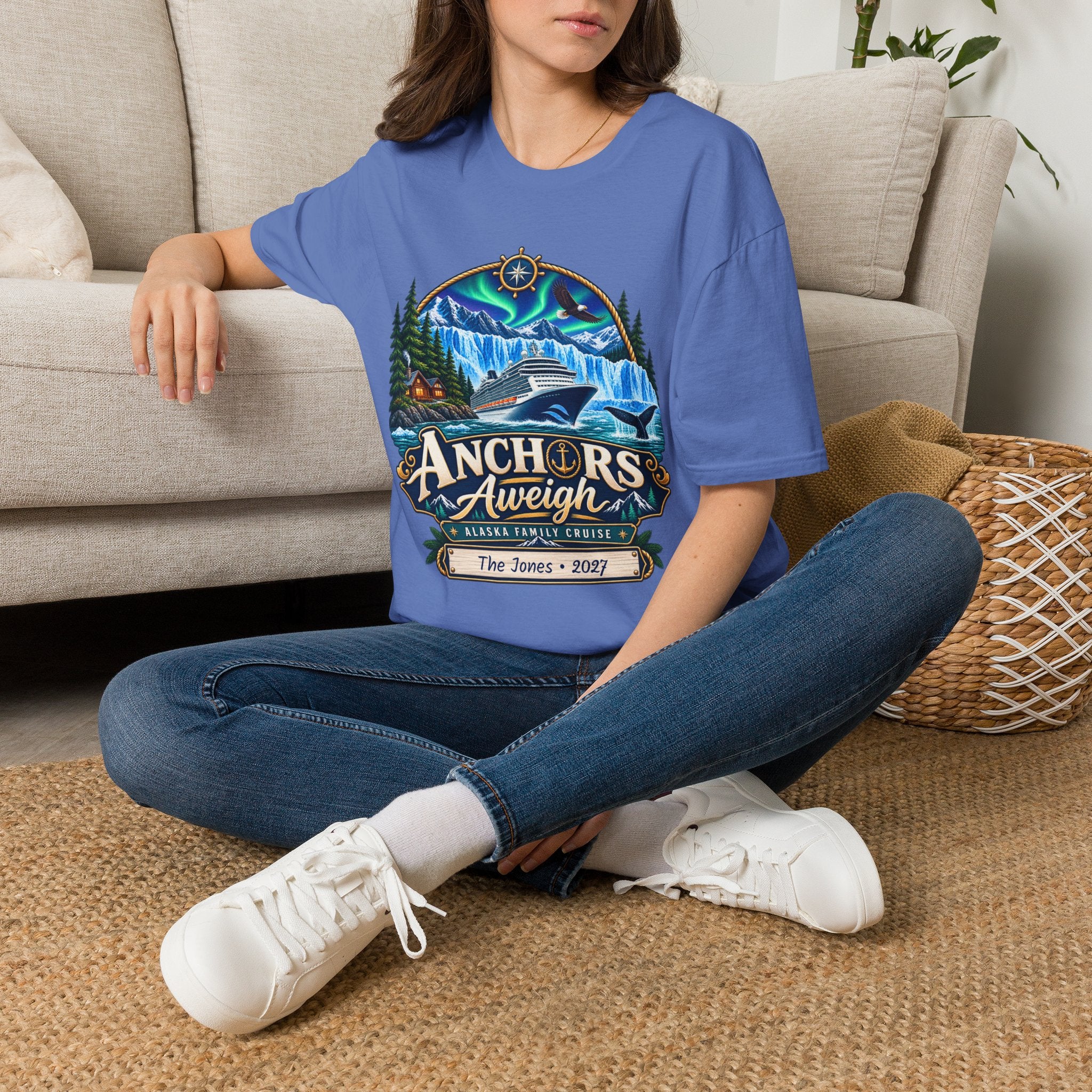 Custom Anchors Aweigh Alaska Cruise Tee