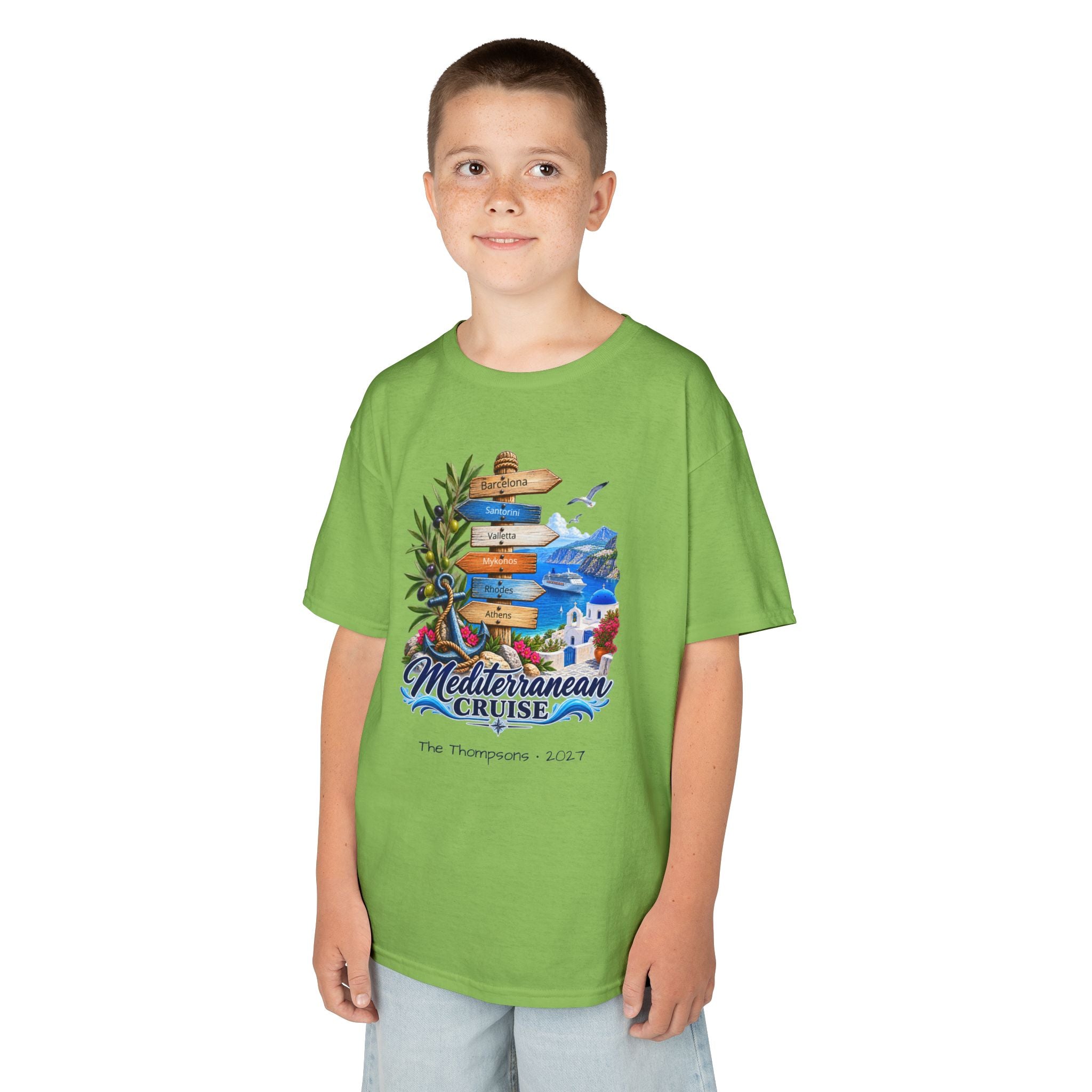 Mediterranean Cruise Ports of Call Kids Tee