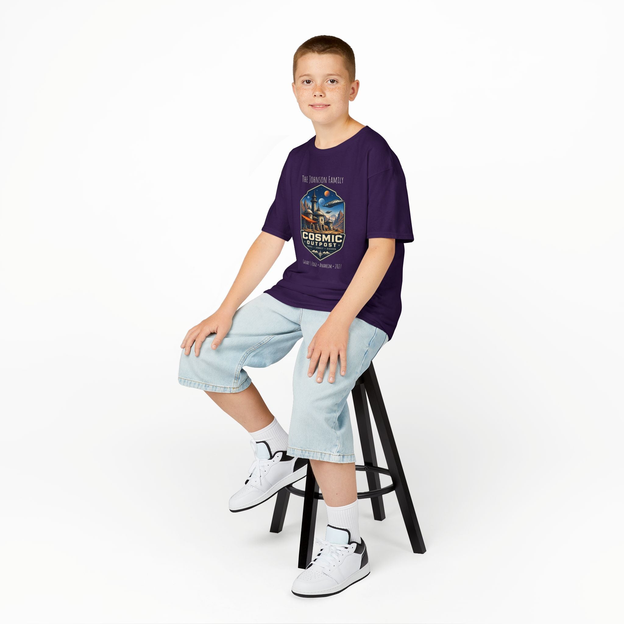 Cosmic Outpost Space Adventure Park Kids Tee
