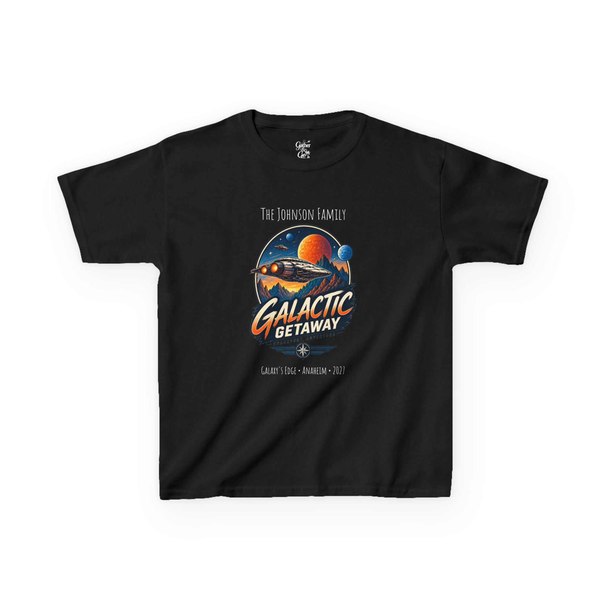 Galactic Getaway Space Adventure Park Kids Tee