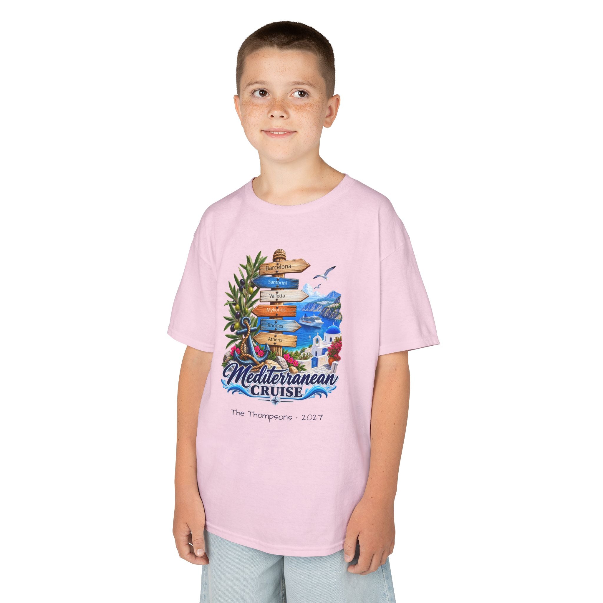 Mediterranean Cruise Ports of Call Kids Tee