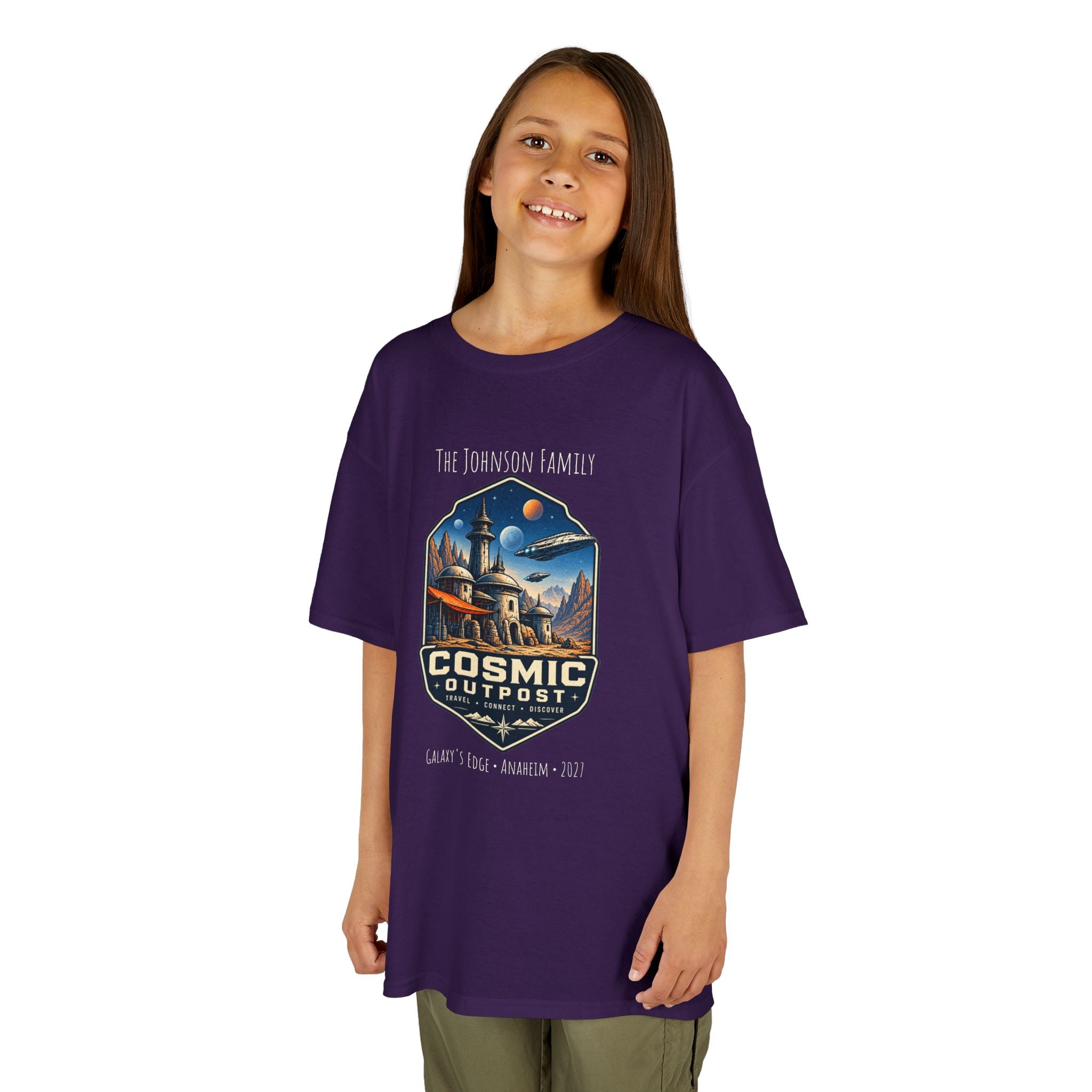 Cosmic Outpost Space Adventure Park Kids Tee