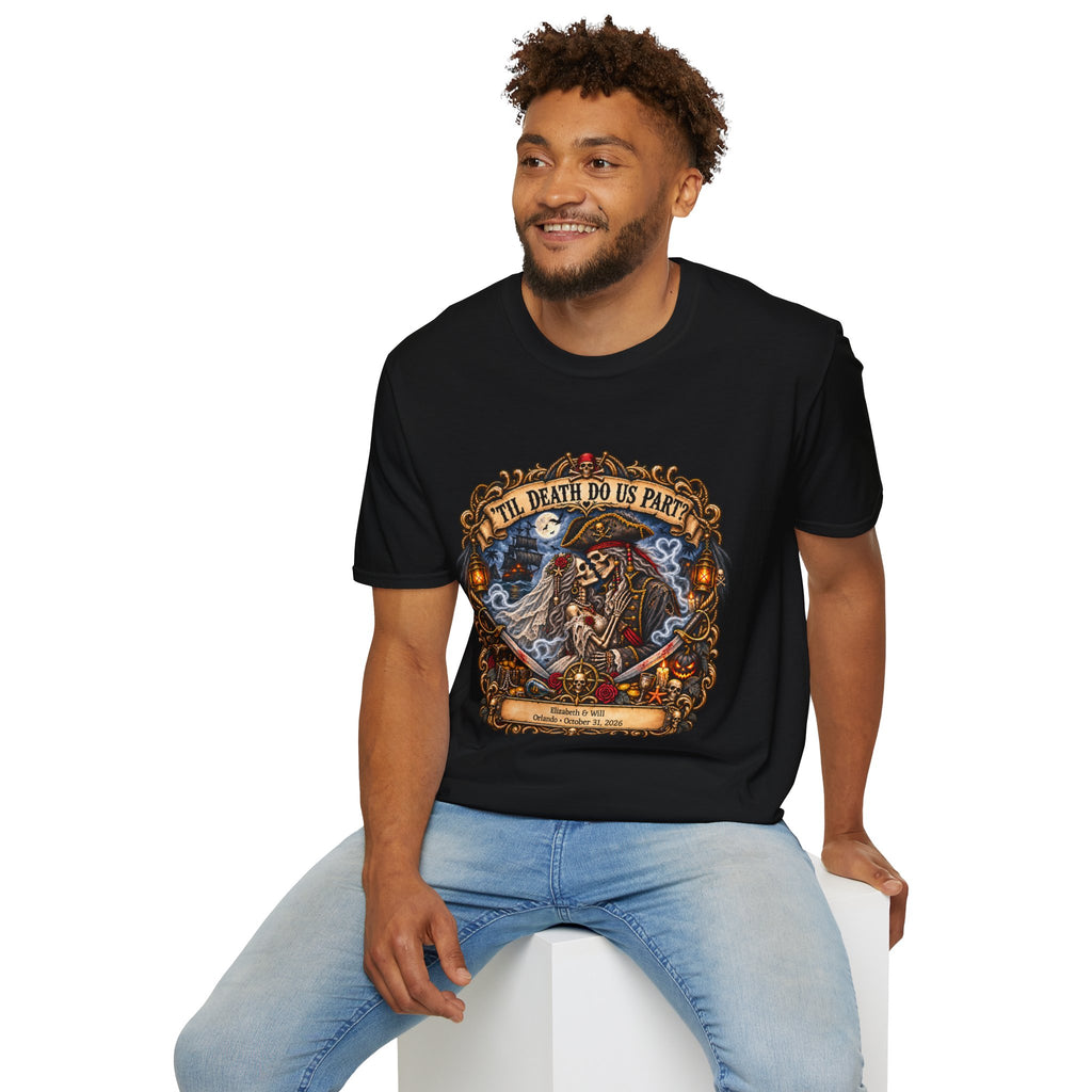 Ghostly Pirate Halloween Honeymoon 'Til Death - Unisex Tee