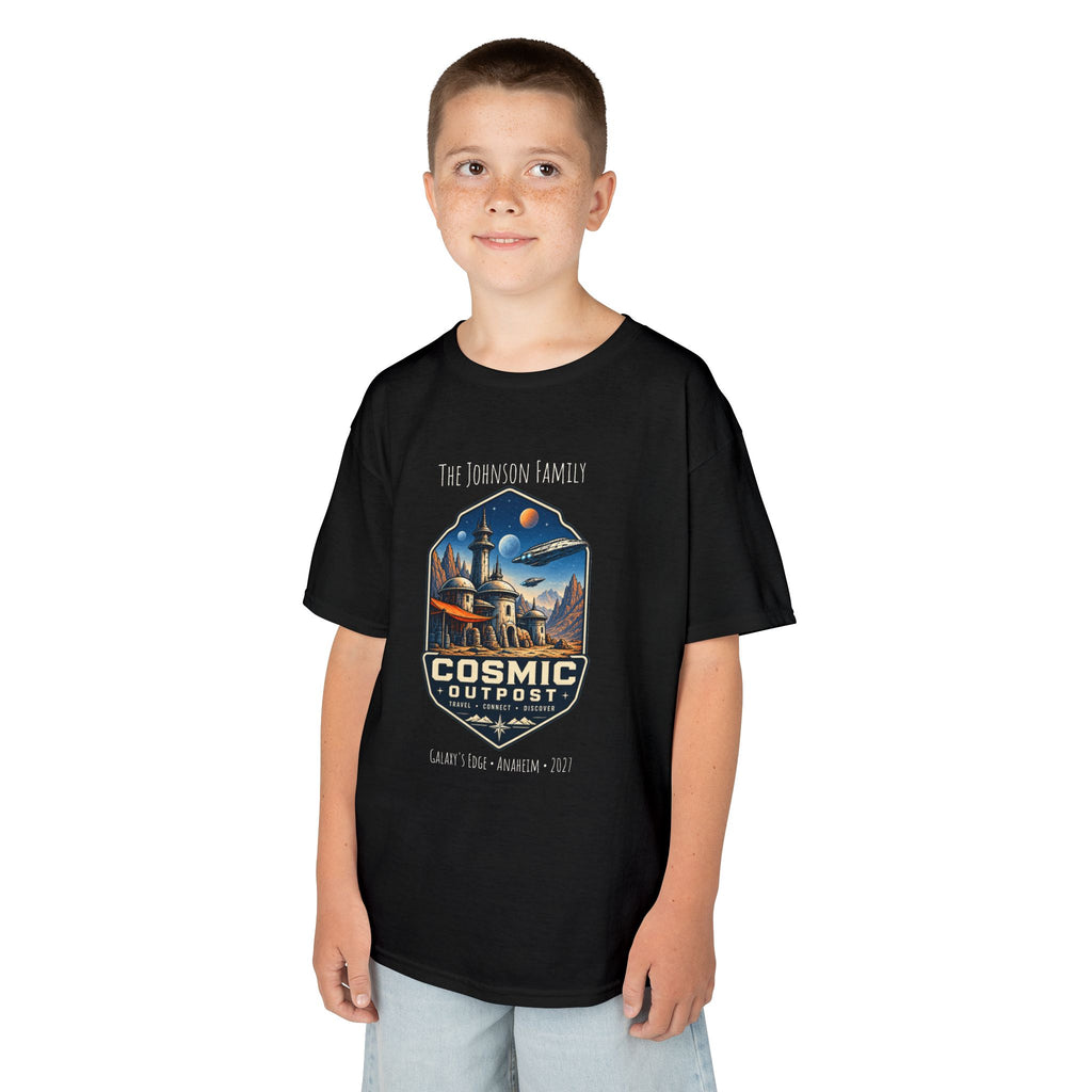 Cosmic Outpost Space Adventure Park Kids Tee