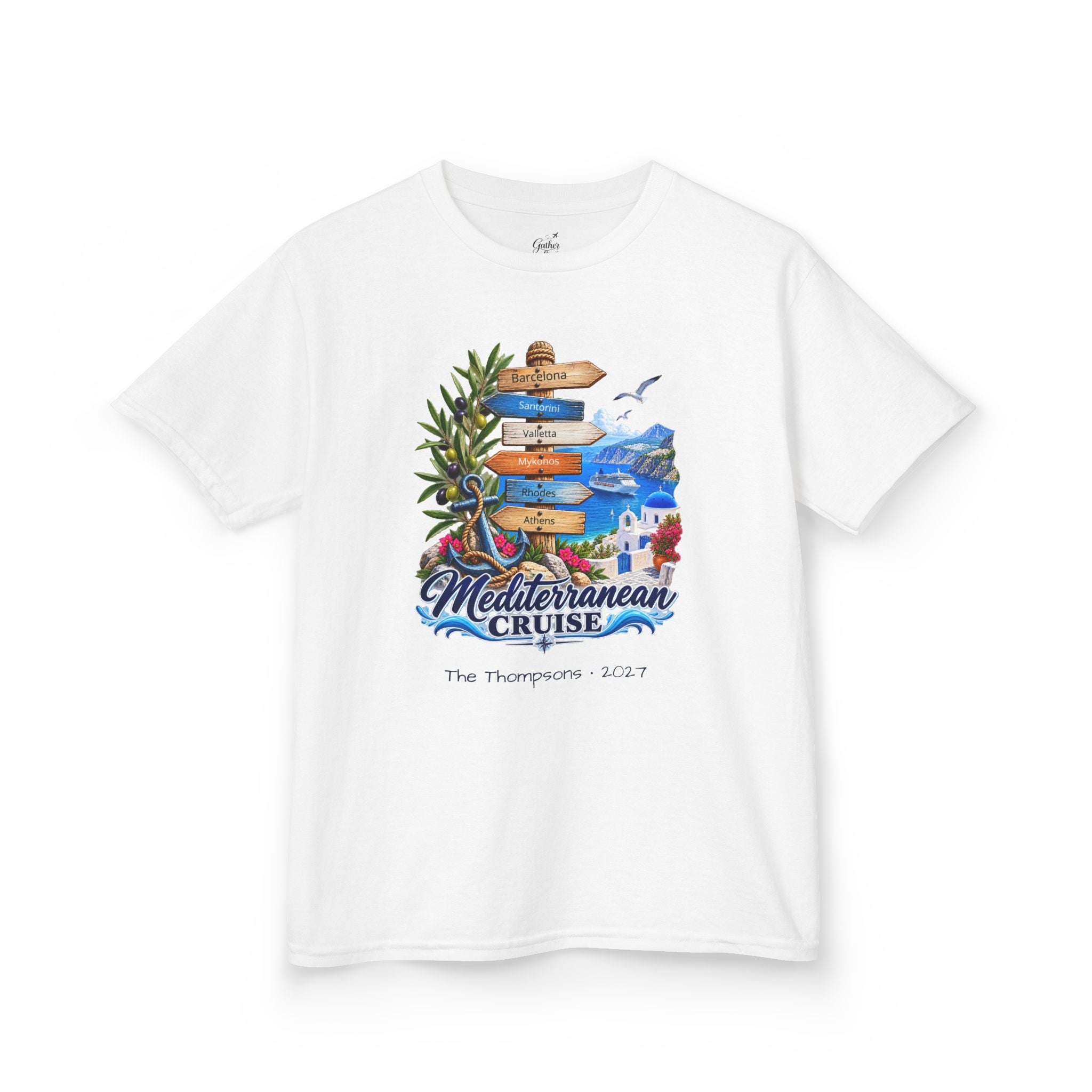 Mediterranean Cruise Ports of Call Kids Tee
