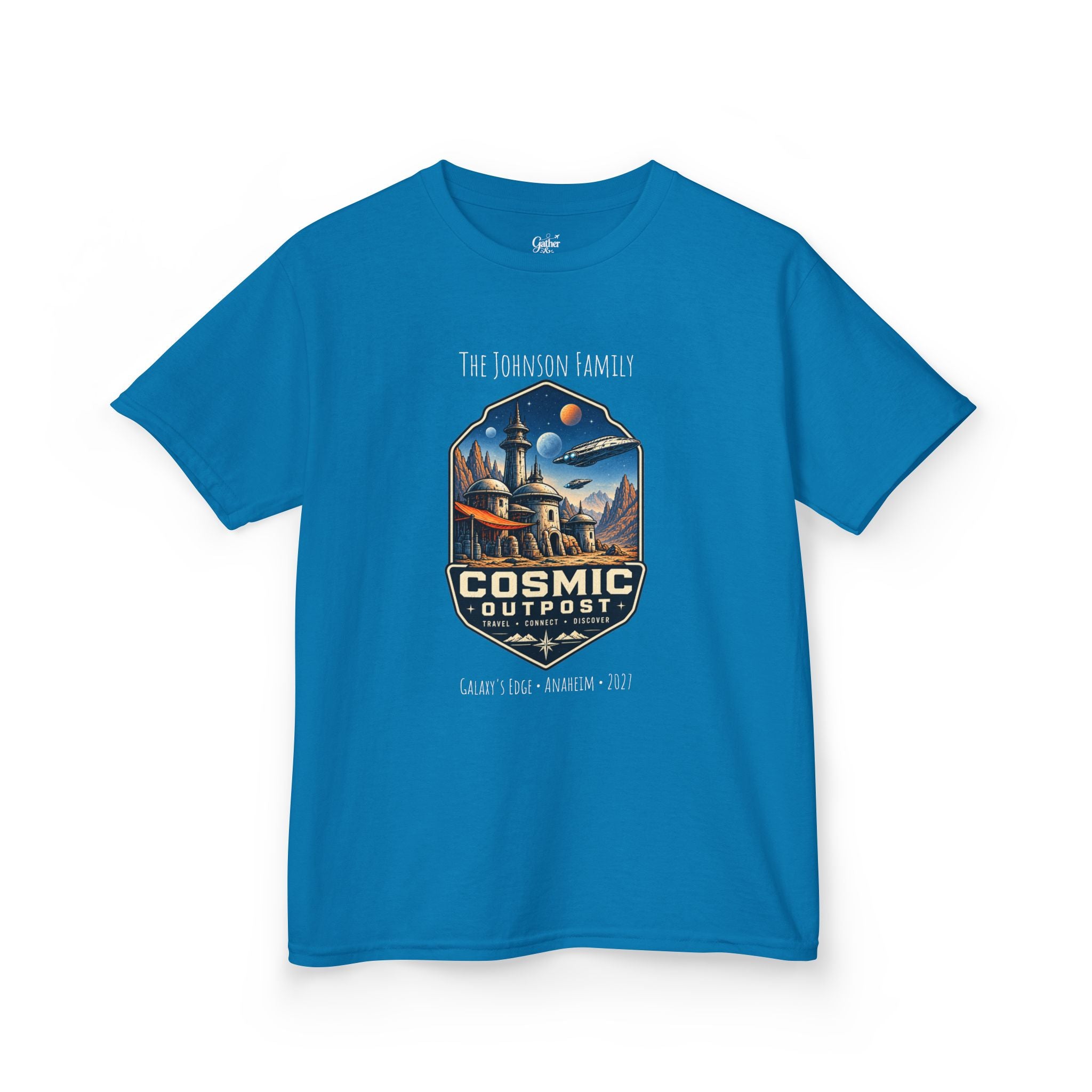 Cosmic Outpost Space Adventure Park Kids Tee