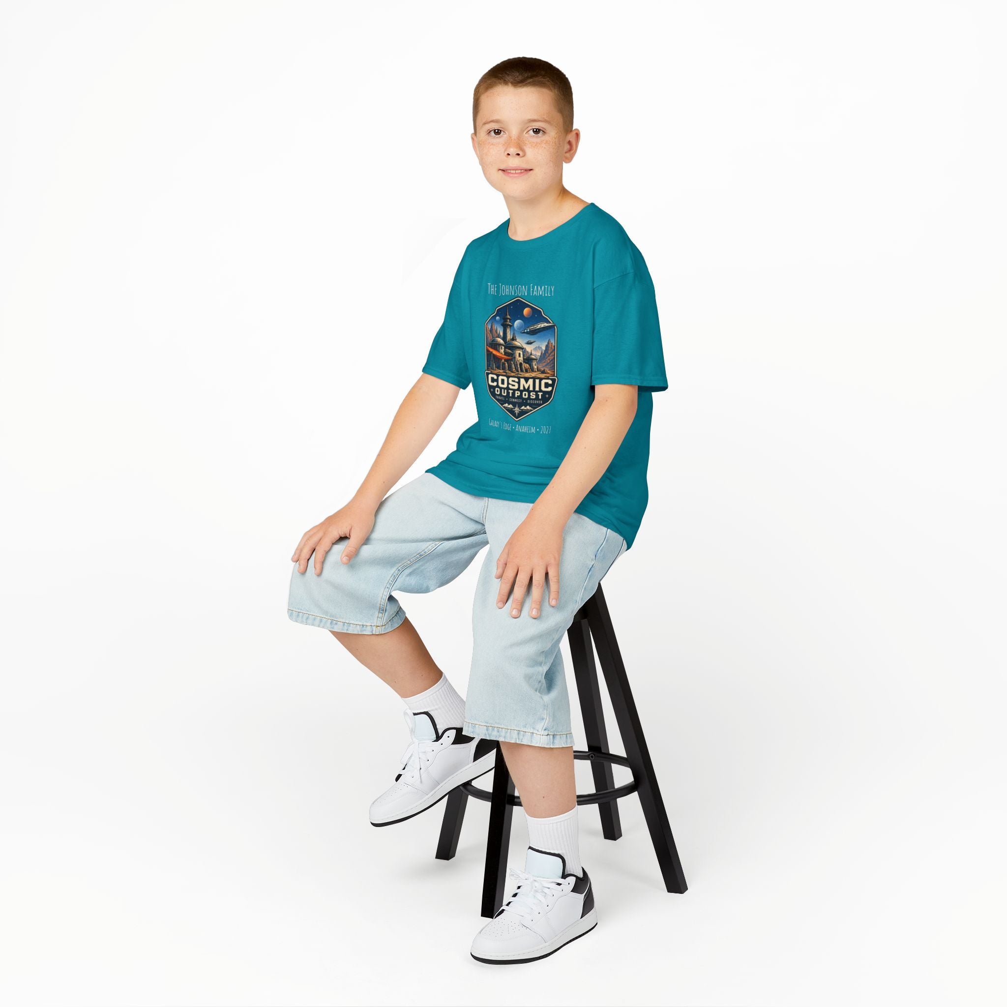 Cosmic Outpost Space Adventure Park Kids Tee