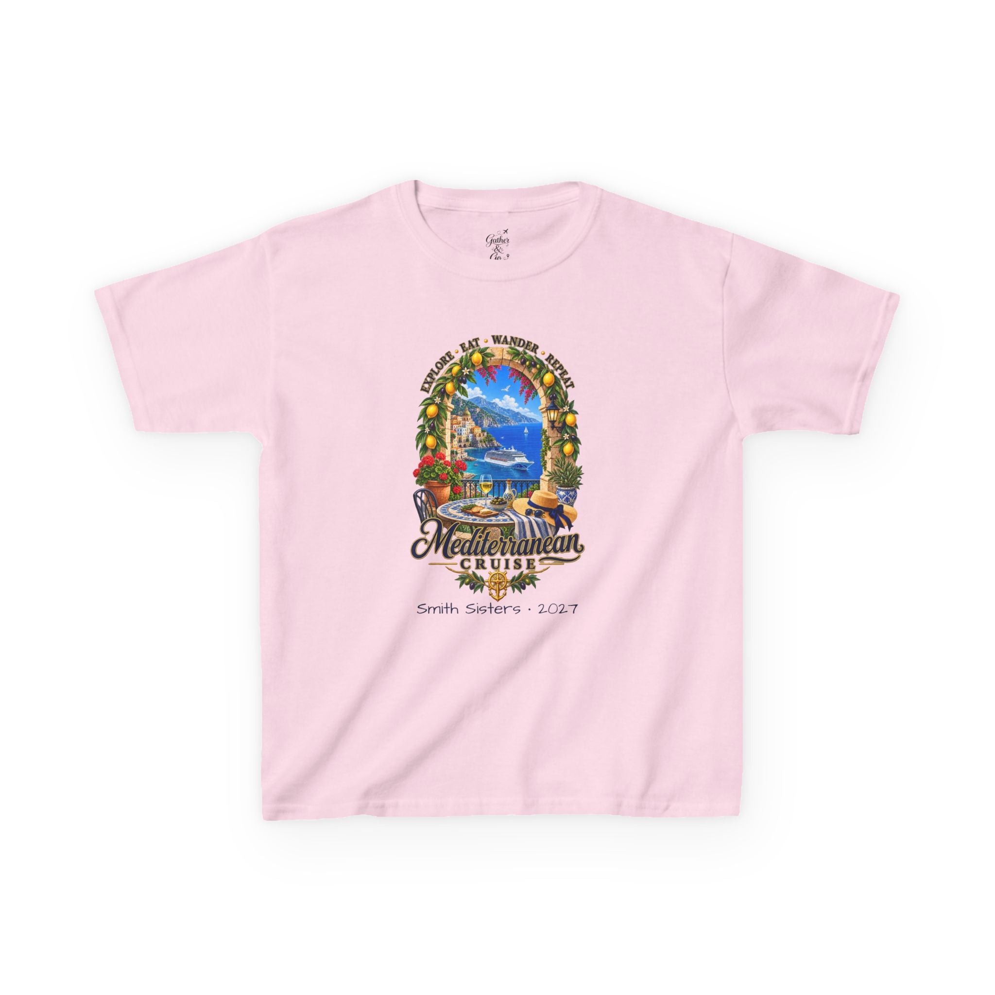 Mediterranean Cruise Explore Kids Tee