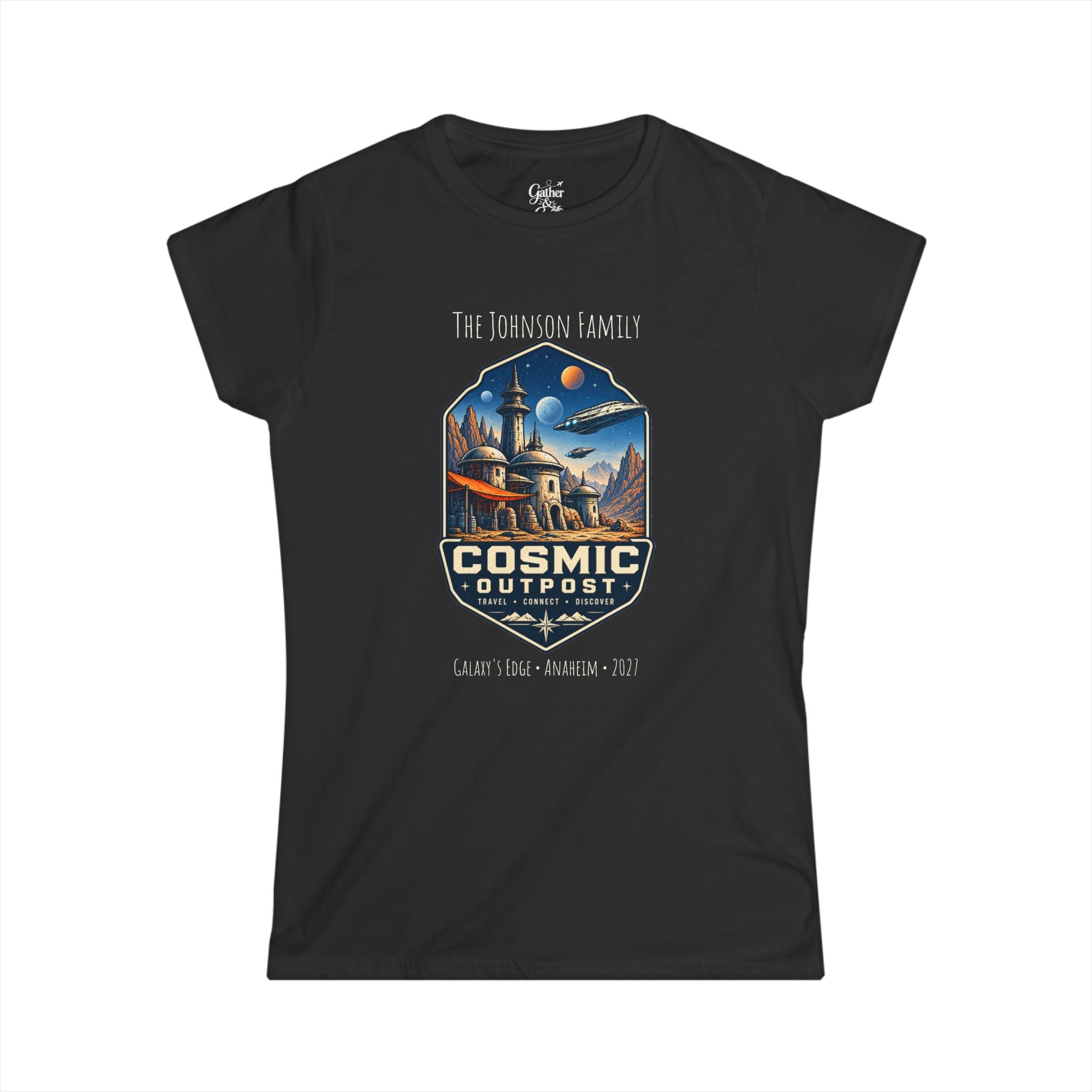 Cosmic Outpost Space Adventure Park Ladies Tee