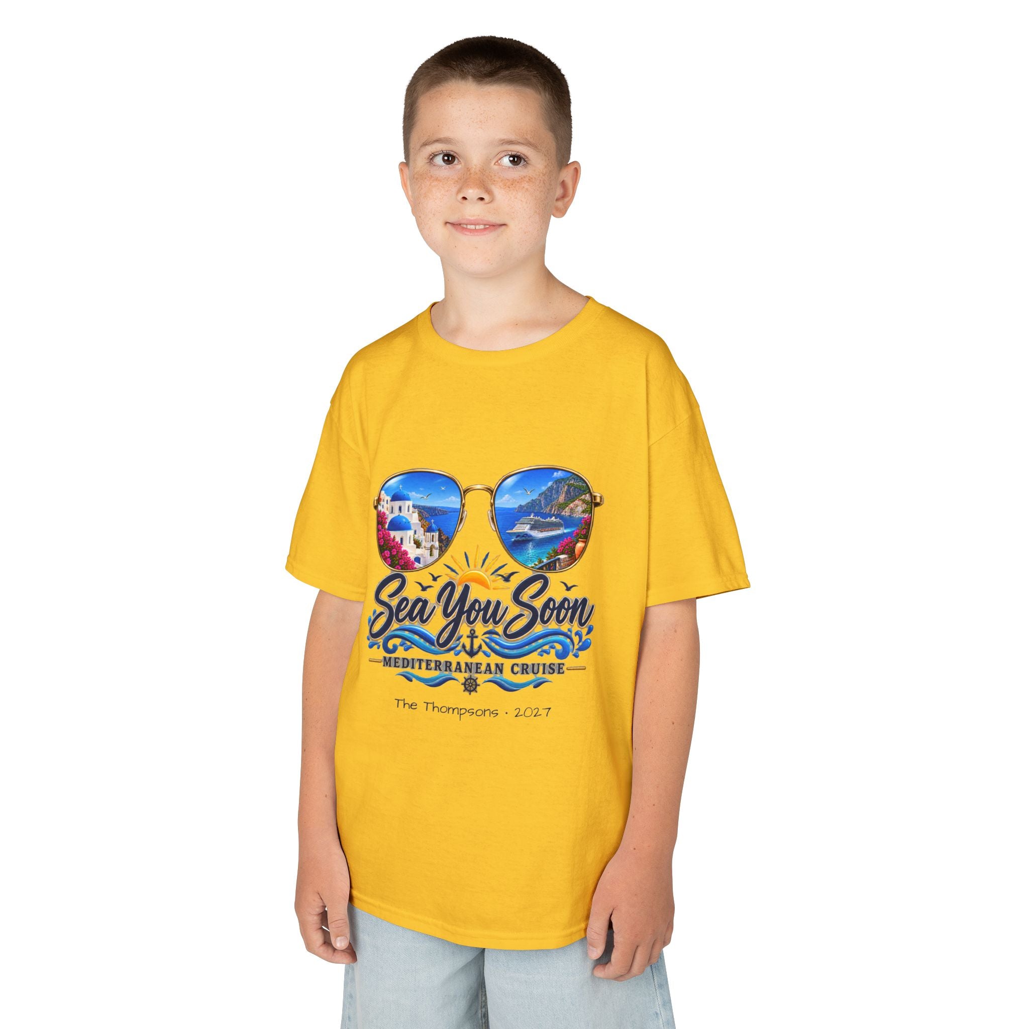 Mediterranean Cruise Sea You Soon Kids Tee